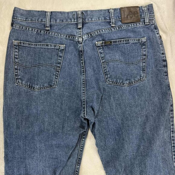 Lee Men’s Relaxed Fit Jeans 36x32 – Classic Blue Denim - Picture 8 of 13